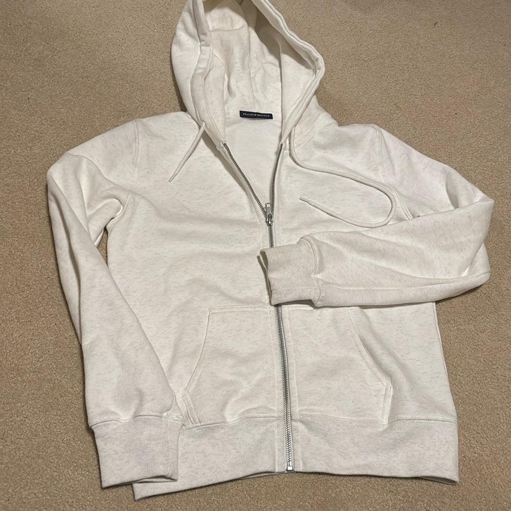 Brandy Melville white zip up